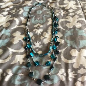 Turquoise layered statement necklace